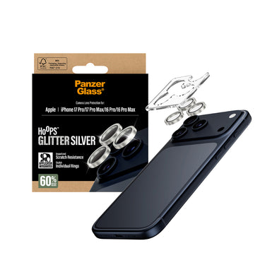 PanzerGlass Hoops Lens Protector for iPhone 17 Pro/17 Pro Max - Glitter Silver